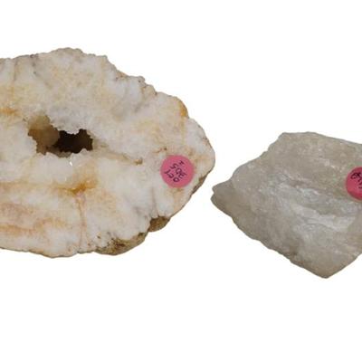 2 NATURAL QUARTZ GEODE