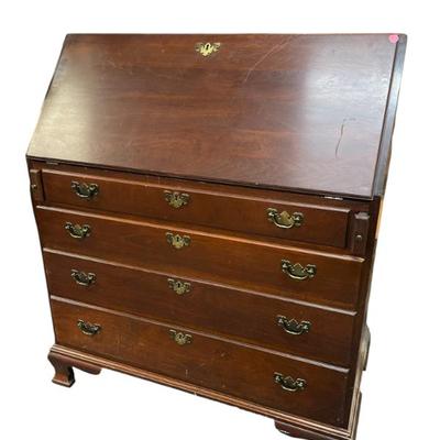 VINTAGE CRAFTIQUE DROP FRONT DESK MAHOGANY