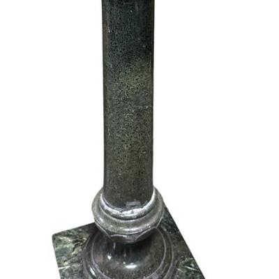 ITALIAN ANTIQUE VERDE ALPI MARBLE PEDESTAL