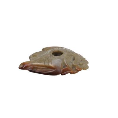 CARVED CHINESE JADE INCENSE BURNER / OIL LAMP