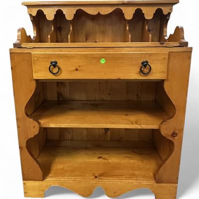 Vintage Custom Built 1930-40s Pennsylvania Pine Desk. Measures 31" wide x 15" deep (closed) 22" deep open x 38" high.