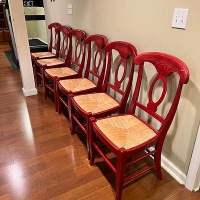 Set of 6 Pottery Barn Chairs with Table