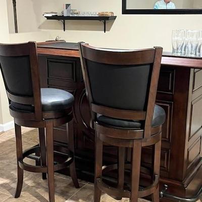 Bar with stools