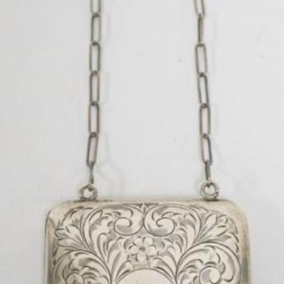 1188	LADIES STERLING SILVER COIN PURSE WITH PENCIL, APPROXIMATELY 2 3/4 IN X 3 1/2 IN
