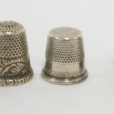 1216	8 STERLING THIMBLES, 1.3 OZT TOTAL WEIGHT
