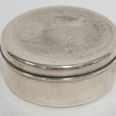 1150	STERLING SILVER ROUND TRINKET BOX, TIFFANY & CO., 2.2 OZT
