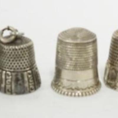 1217	7 STERLING THIMBLES, 1.3 OZT TOTAL WEIGHT
