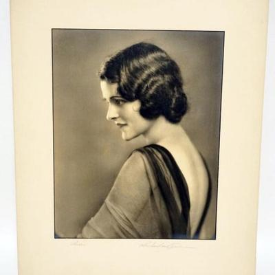 1103	H RICHARDSON CREMER PHOTOGRAPHER (1878-1942) NEW YORK, NEW JERSEY, PHOTO CA 1930 OF WOMAN TITLED *ALICE*, EXHIBIT TAGS ON REVERSE,...