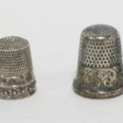 1214	8 STERLING THIMBLES, 1.0 OZT TOTAL WEIGHT
