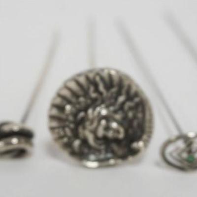 1199	GROUP OF ASSORTED ANTIQUE SILVER LADIES HAT PINS
