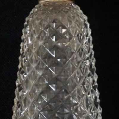 1168	REPOUSSE STERLING SILVER PERFUME BOTTLE WITH STOPPER, APPROXIMATELY 3 1/2 IN
