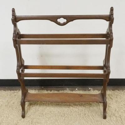 1239	WALNUT VICTORIAN TOWEL RACK, APPROXIMATELY 28 IN X 35 IN H
