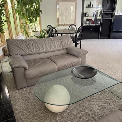 Italian Leather Loveseat