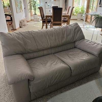 Italian Leather Loveseat