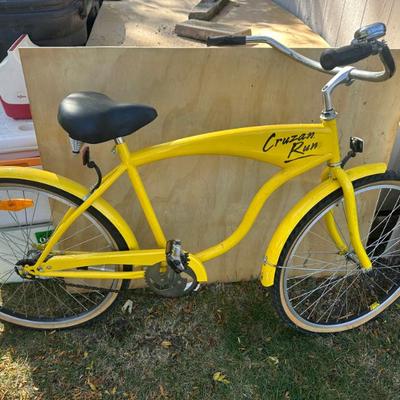 Yellow Cruzan Rum Bicycle 