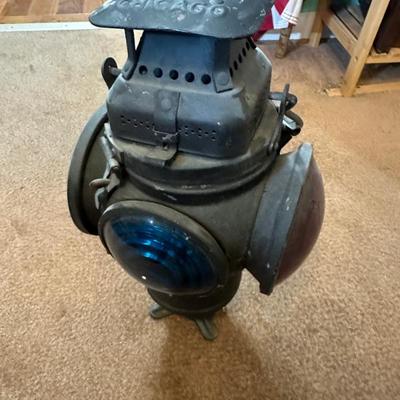 Adlake Non-Sweating 4-Way Railroad Lantern, Chicago