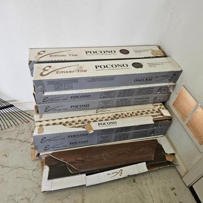 Approximately 200 square foot of ceramic tile floor. 