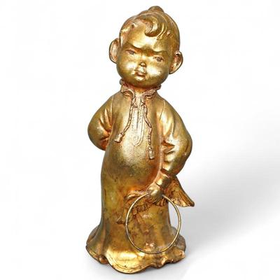 Vintage Christmas Angel Boy Figurine w/ Halo