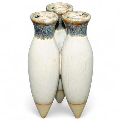 Vintage Napco Triple Bullet Bud Vase