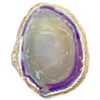 Polished Purple Agate Geode Slice