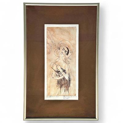 Framed Art Print "The Bather" by Amelia K. Solomon