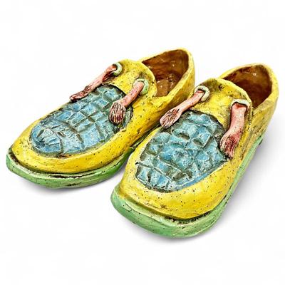 Handmade Ceramic Shoe Sculptures