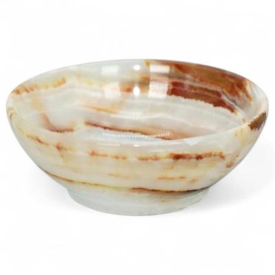 Hand-Carved Onyx Decorative Bowl