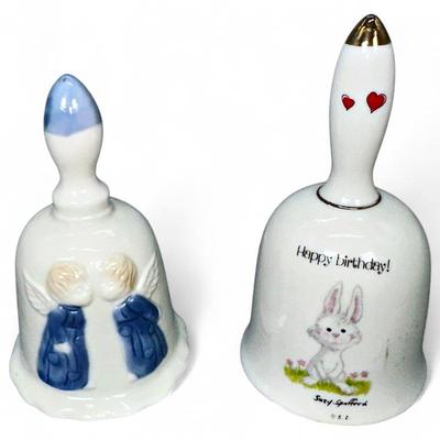 Vintage Porcelain Bell Set, Treasure Masters & Enesco