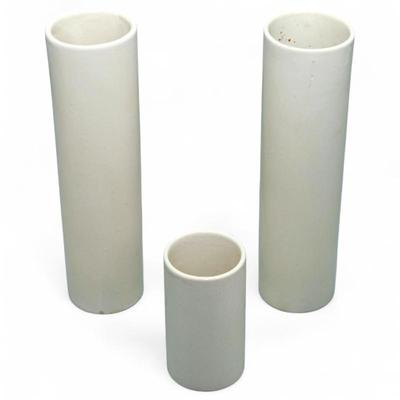Group Of Three Vintage Cylindrical P. Durata Vitrified Ceramic Vases