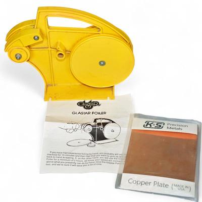 Glastar Stained Glass Foiler with K&S Copper Plate and Instructions