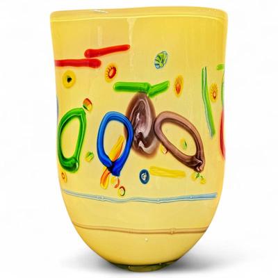 Murano Glass Vase w/ Murrine Decoration