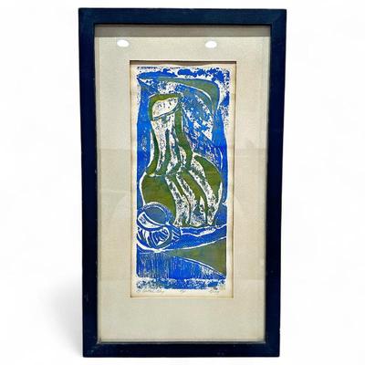Framed Artist's Proof 1969 Alice Fong Etching Titled "Of Clotted Clay"