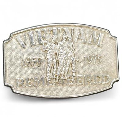 1990 Numbered Commemorative R.E. Hart And Valet Vietnam Remembered Belt Buckle