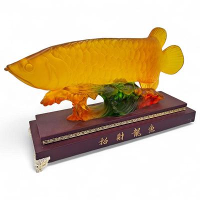 Fengshui Citrine Arowana Figurine