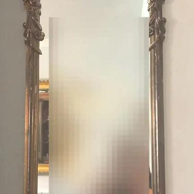 Tall Gold Ornate Mirror 