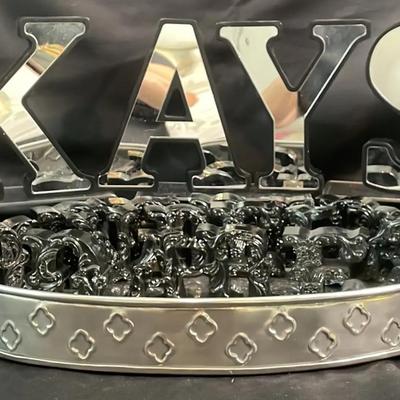 Tin Tray And Assortment Of Letters