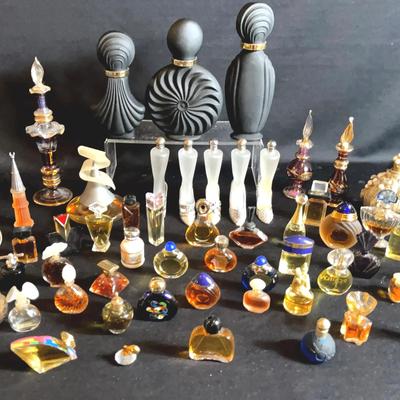 Collection Of Perfume Bottles And Mini Perfumes 