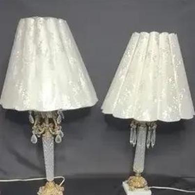 Brass And Crystal Lamps 