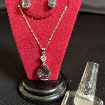 Jewelry Set: Necklace, Earrings and Ring