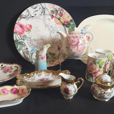 Floral And Gold Porcelain Collection 