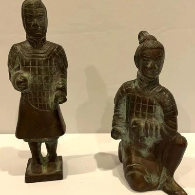 Chinese ￼Bronze Warrior Statues