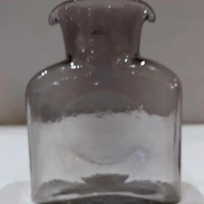 Blenko Glass Light Amethyst Double Spout Water Bottle 