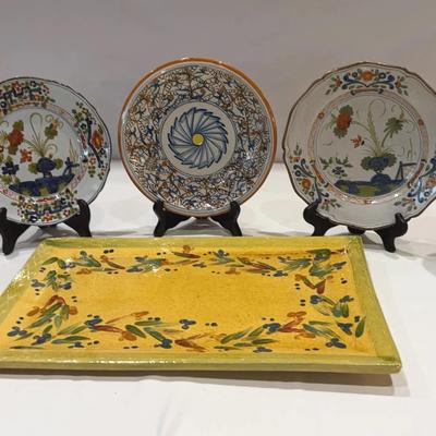 Classic Design Ceramic Plates/Tray/Pitchers 