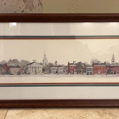 Leonard Weber “Townscape” Framed Print 