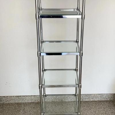 6 Tiered Beveled Glass Shelf 