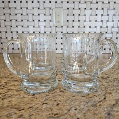 Lot #245 - Hand Blown Glass Beer Mugs, Set of 4