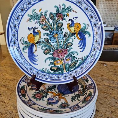 Lot #173 - Handmade in Crete, Set of 8 Hand-Painted Plates.