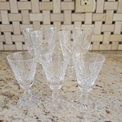 Lot #237 - Eight Crystal Cordial Glasses in Different Sizes