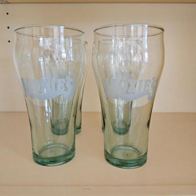 Lot #232 - Branded Moxie's Coca Cola Glasses Set of Four