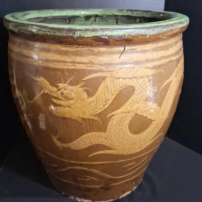 Chinese Black Egg Glazed Vintage Pottery